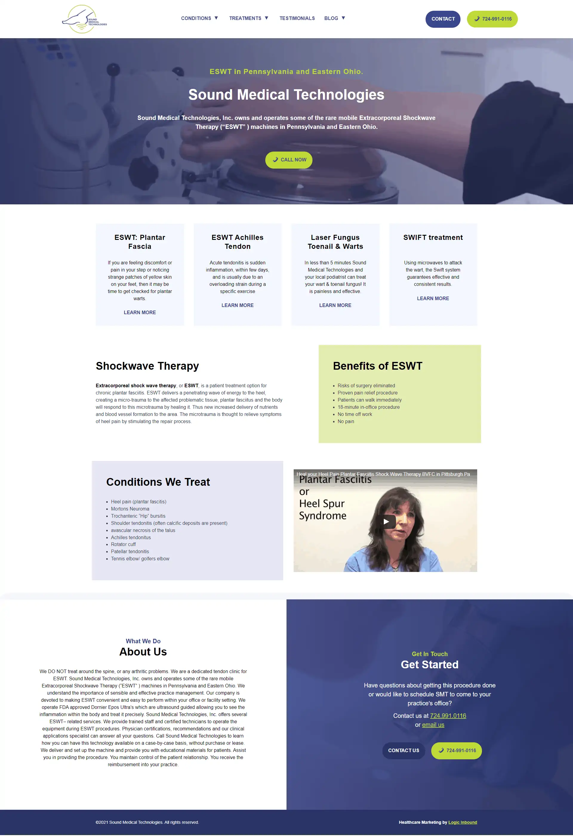 Sound Med Tech Homepage Screenshot of the new Sound Med Tech Website