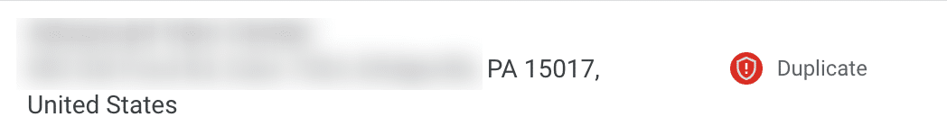 Multiple Listings or Duplicates