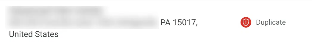 Multiple Listings or Duplicates