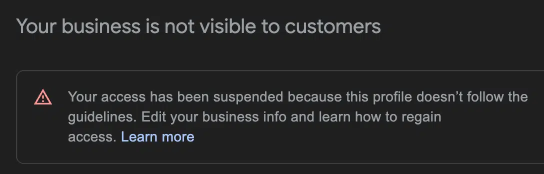 Your Google Business Profile Is Unverified or Suspended