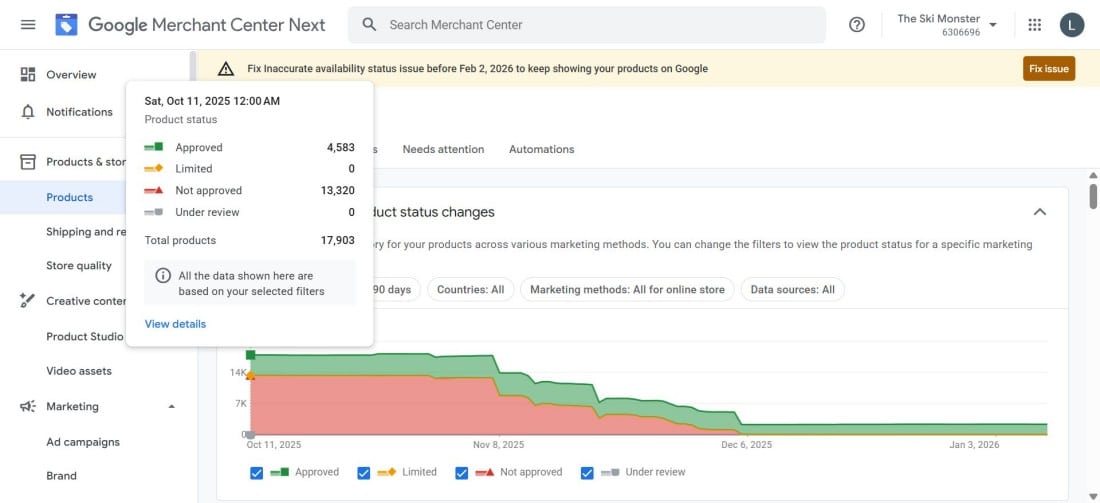 ski monster merchant center case study